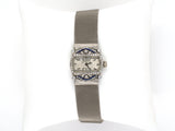 61109 - Art Deco Marcus C H Meylan Cresarrow Platinum Diamond Sapphire Watch