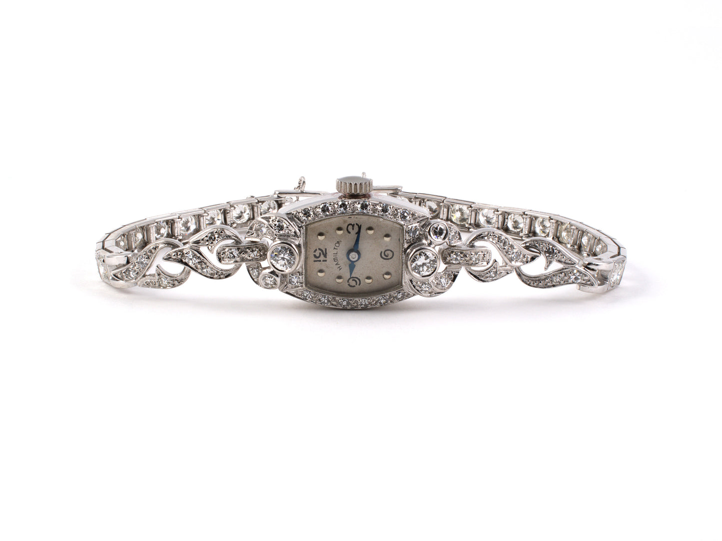 61110 - Circa 1955 Hamilton Gold Diamond Watch