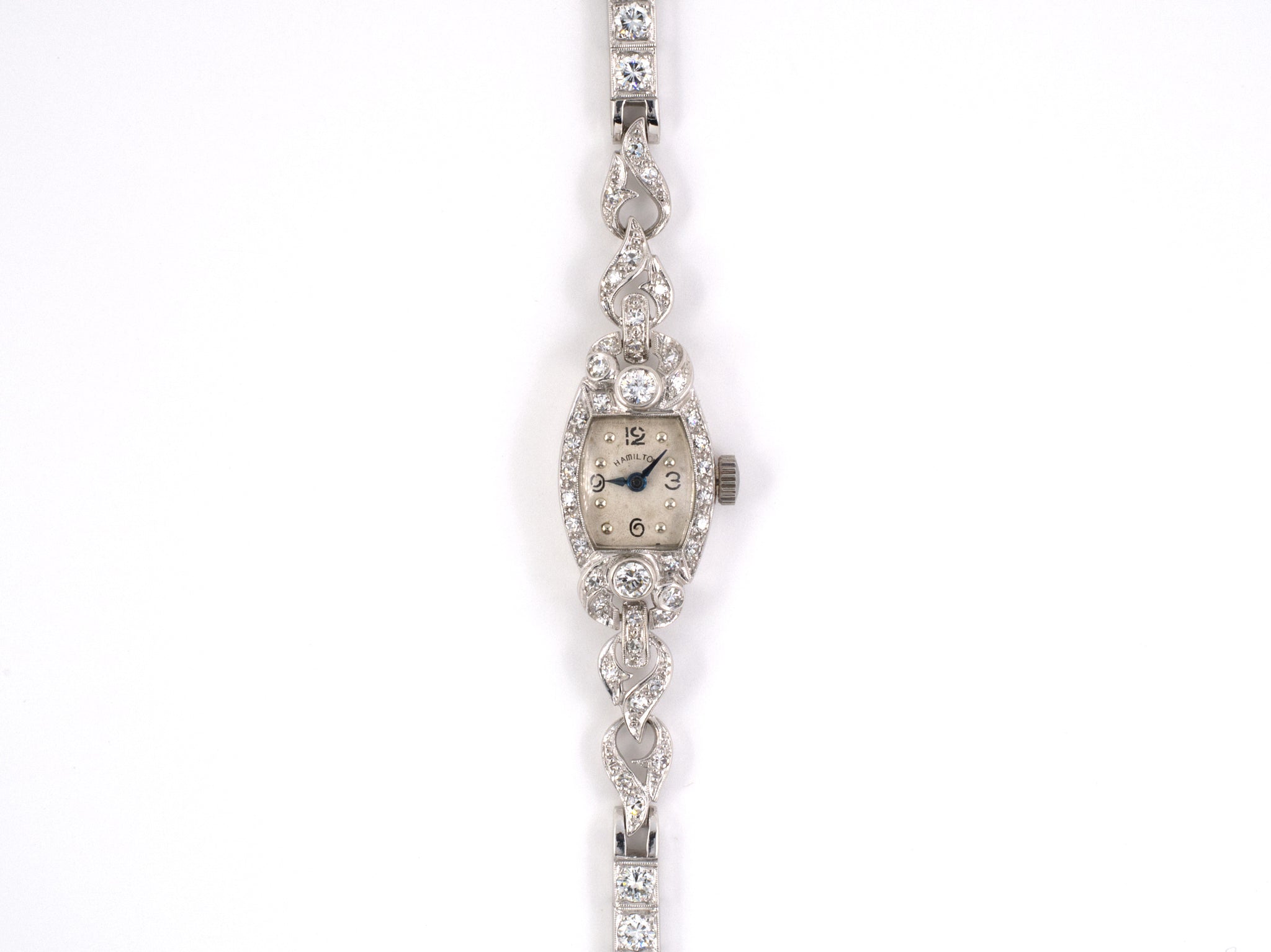 61110 - Circa 1955 Hamilton Gold Diamond Watch – Durland Co display picture 1