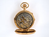61114 - Circa 1900 Patek Philippe Tiffany Gold Repeater Split Second Chronograph Stop Watch Pocket Watch