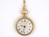 61135 - Art Nouveau Gold Enamel Pendant Watch And Sautoir