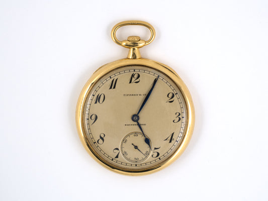 61175 - SOLD - Circa 1915 Tiffany Patek Philippe Gold Pocket Watch