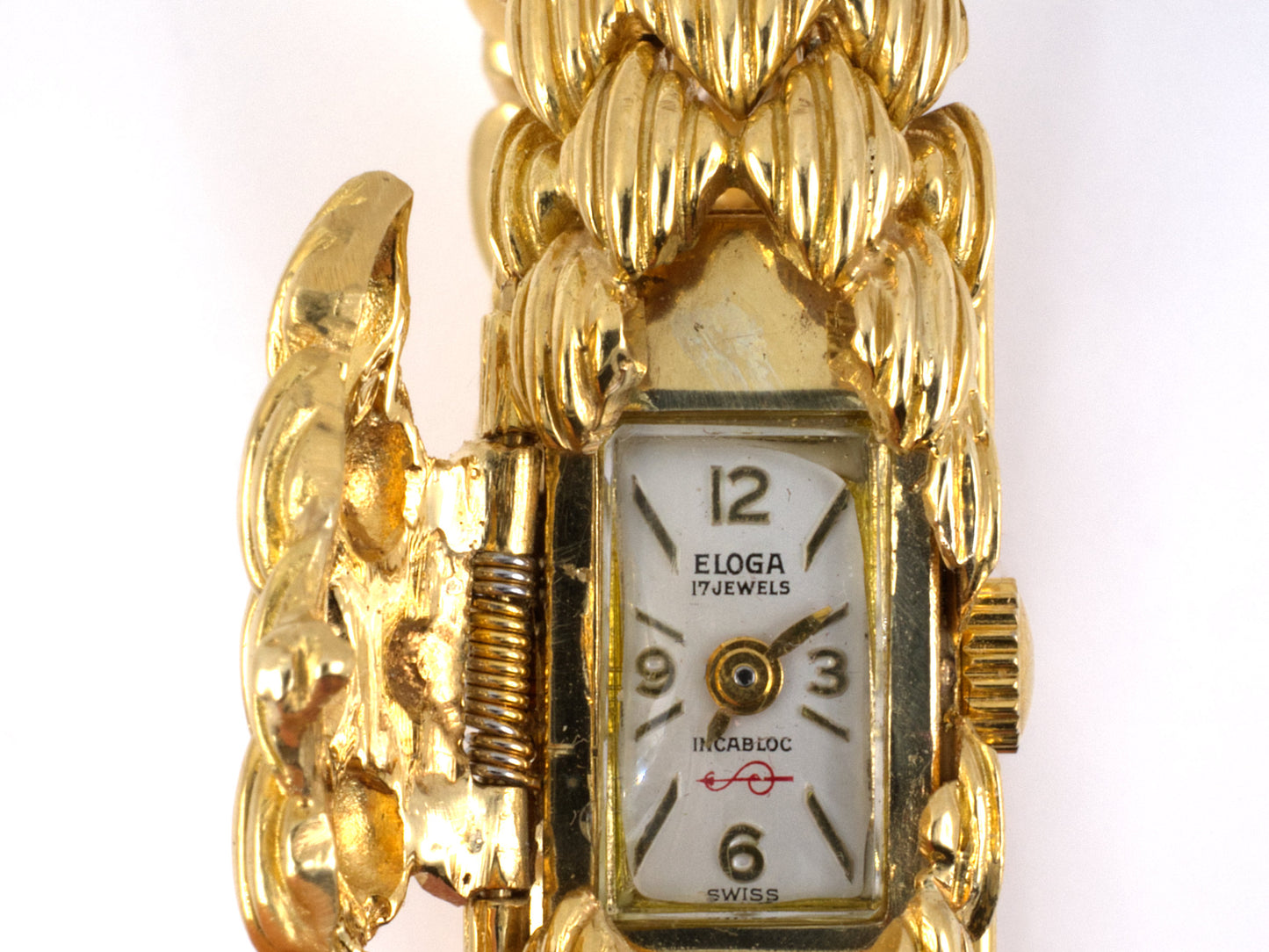 61204 - Circa 1965 Webb Gold Bangle Watch Bracelet