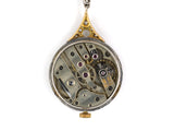 61213 - Longines Gold Platinum Sapphire Diamonds Pendant Watch