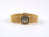 61267 - Omega Gold Cushion Beaded Mesh Watch