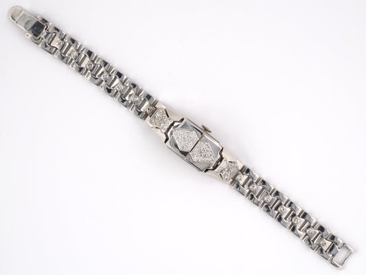 61276 - Circa 1950 Hamilton Platinum Diamond Bracelet Watch