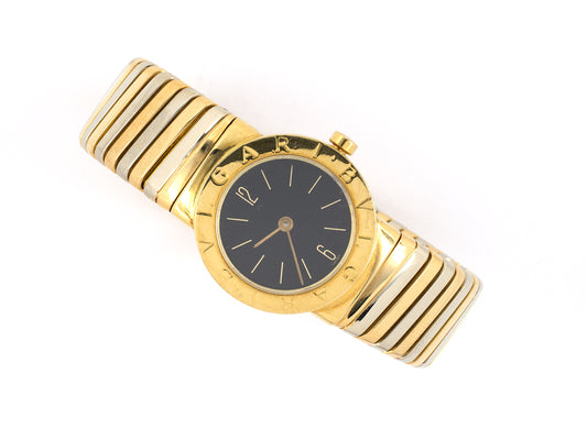 61283 - SOLD - Circa1994 Bulgari Gold Tubogas Quartz Round Watch