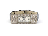 61294 - Art Deco Audiguet Platinum Diamond Rectangle Watch