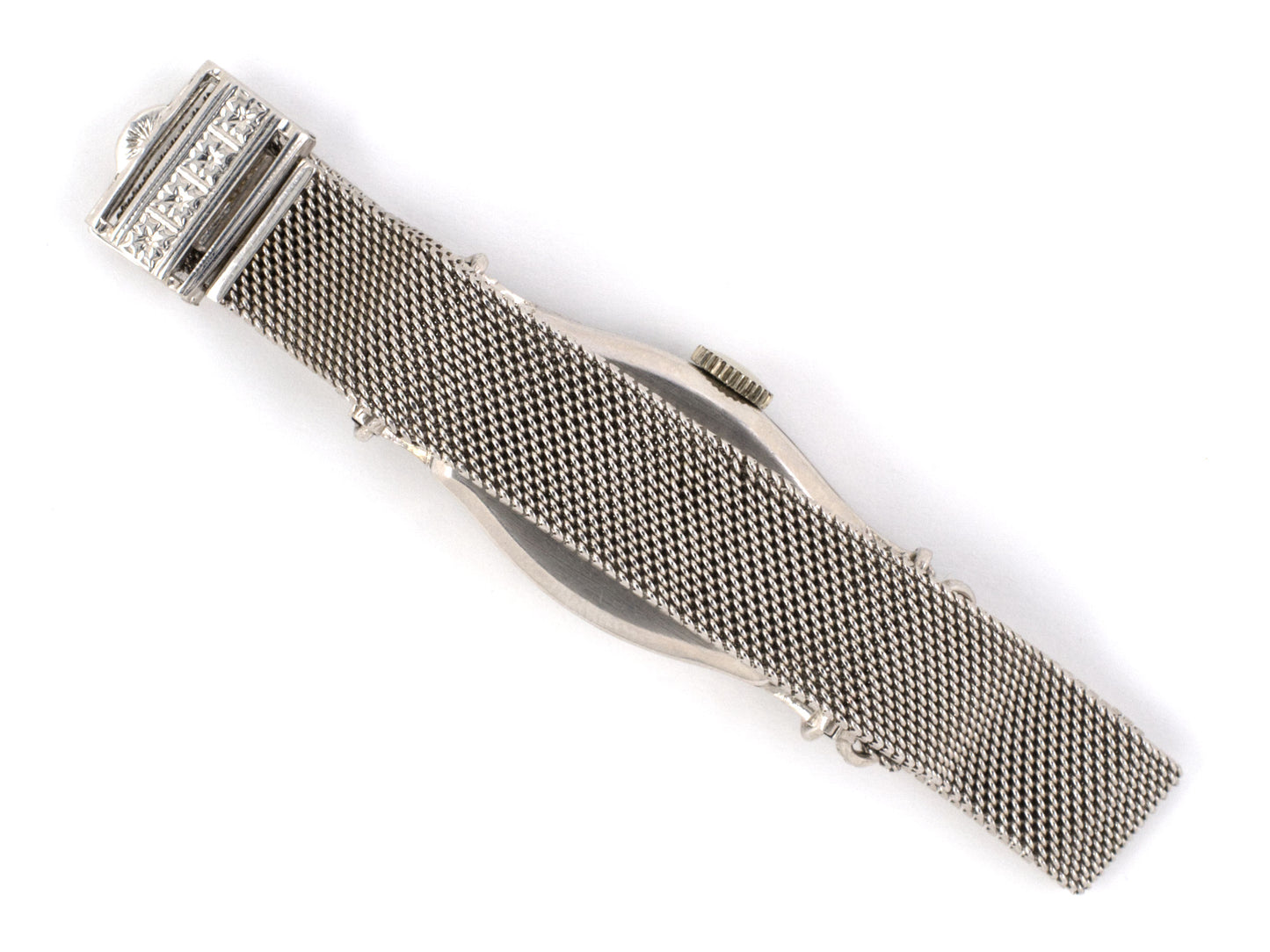 61296 - Art Deco Glycine Platinum Gold Diamond Watch
