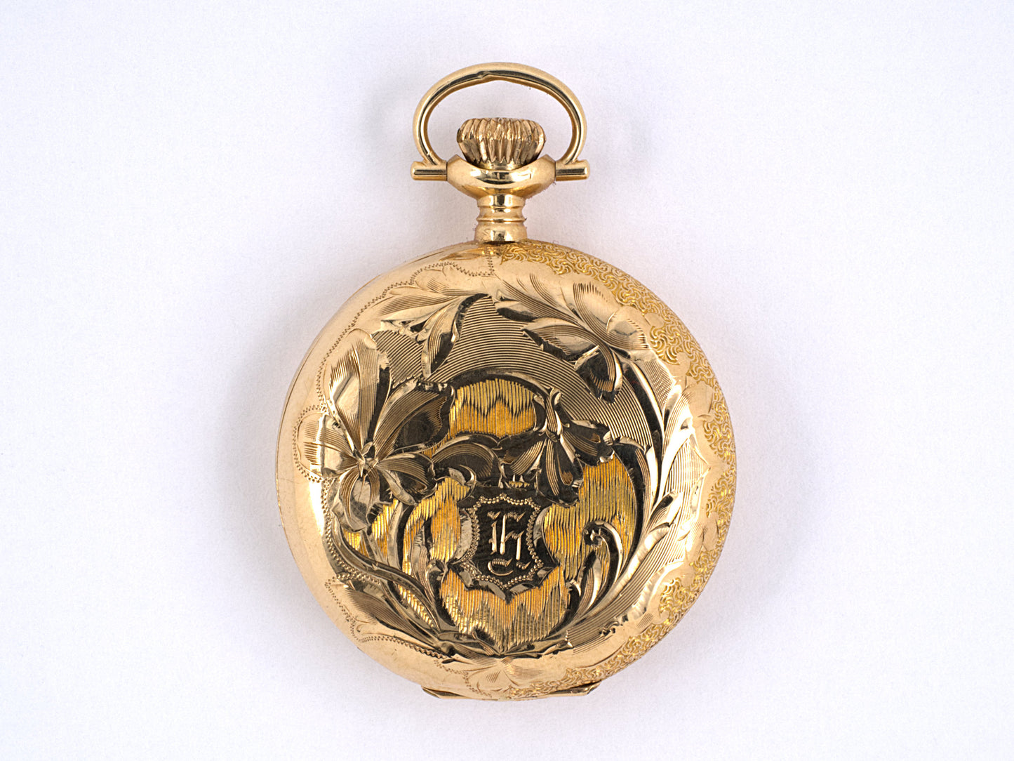 61304 - SOLD - Circa 1907 Gold Waltham Hunting Case Pendant Pocket Watch