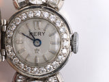 61355 - SOLD - Circa 1950 Pery Platinum Diamond Covered Watch