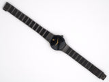 61358 - Circa 1989 Movado Museum Blackened Stainless Steel Quartz Ladies Watch