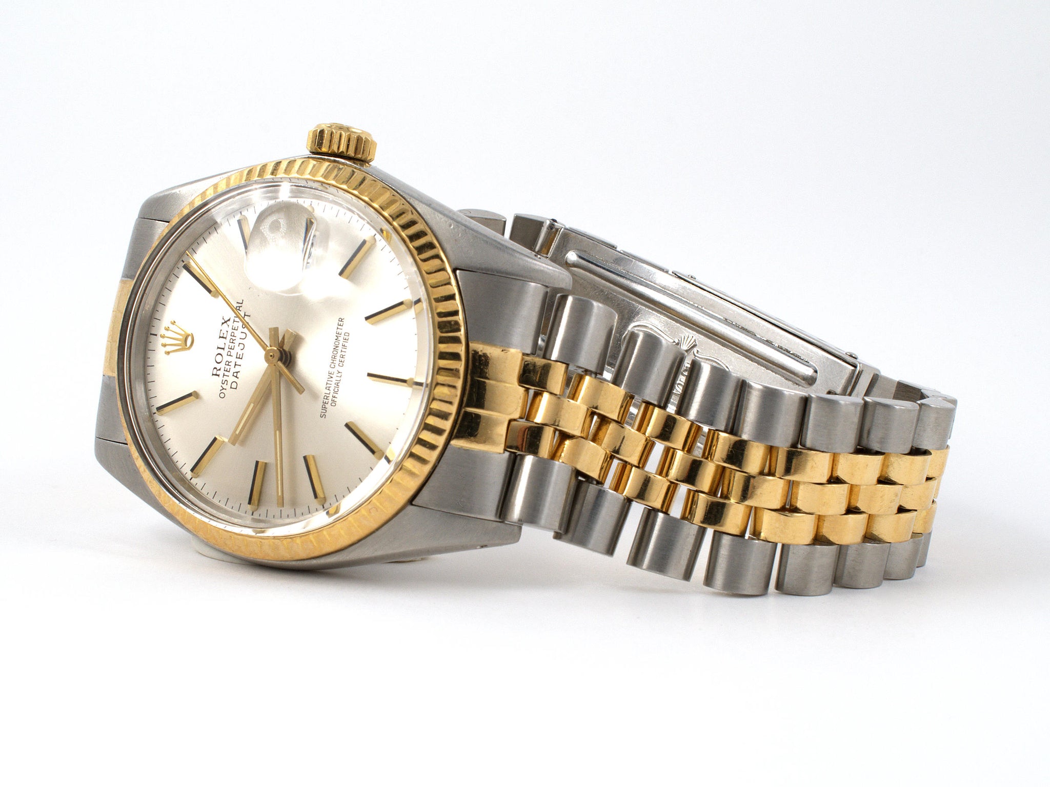 61374 SOLD Circa 1985 Rolex Stainless Steel Gold Datejust