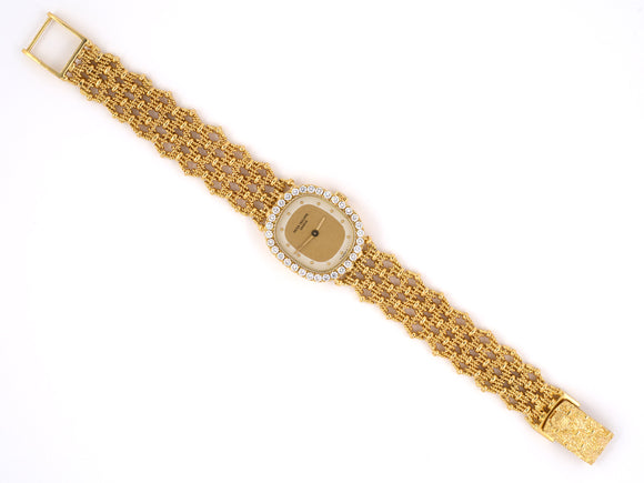 61382 - Circa 1980 Patek Philippe Golden Ellipse Gold Diamond Ladies Watch