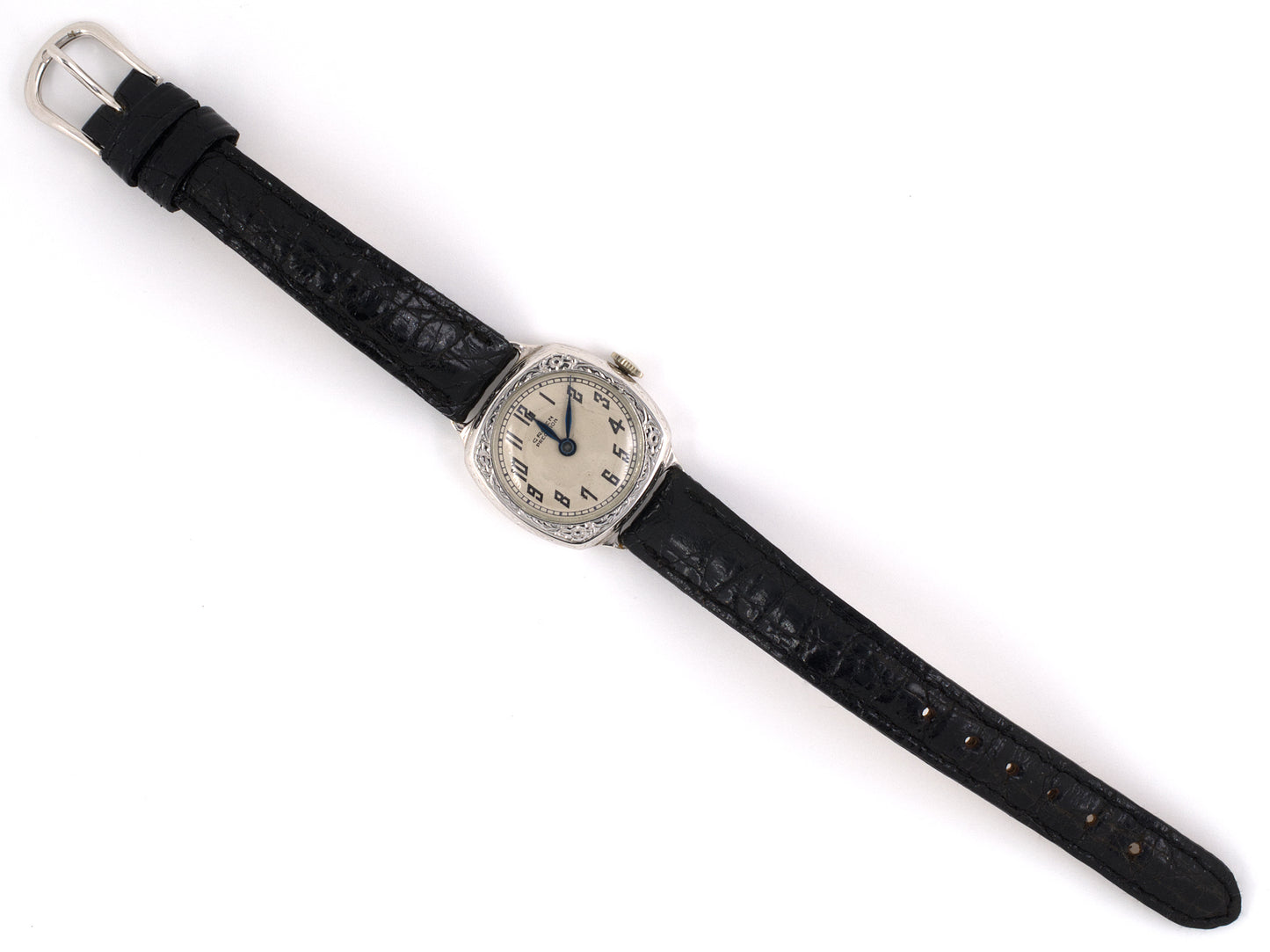 67030 - Art Deco Gruen Gold Flower Watch