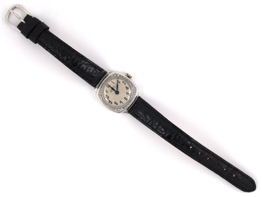 67030 - Art Deco Gruen Gold Flower Watch