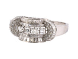 70886 - Art Deco Platinum Diamond Bangle Bracelet