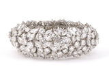 71324 - SOLD - Circa 1960s Platinum Diamond Bangle Bracelet