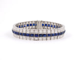 71375 - SOLD - Art Deco Platinum Diamond Block Bracelet