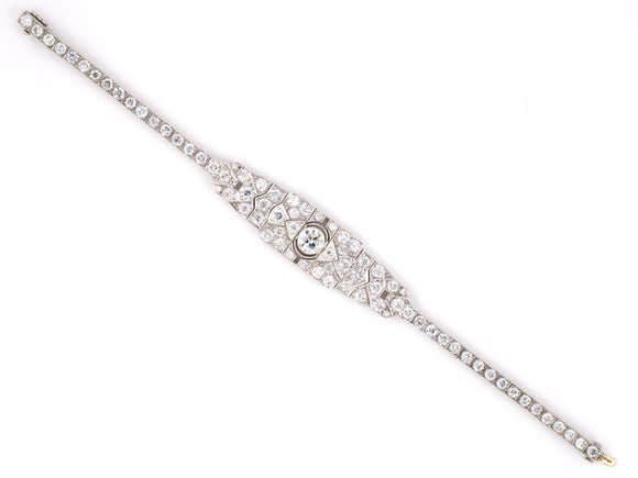 71376 - SOLD - Art Deco Platinum Diamond Bracelet