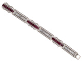 71758 - Art Deco Marcus Oscar Heyman Platinum Diamond AGL Burma Ruby Bracelet
