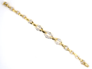 71808 - Circa 2000 "Deakin & Francis" English Gold Diamond Link Bracelet