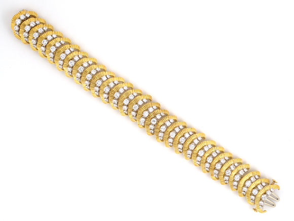 71899 - Circa 1960s Platinum Diamond Link Bracelet