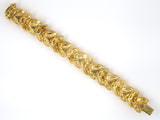 71925 - Circa 1970s Gold Sapphire Diamond Nugget Bracelet