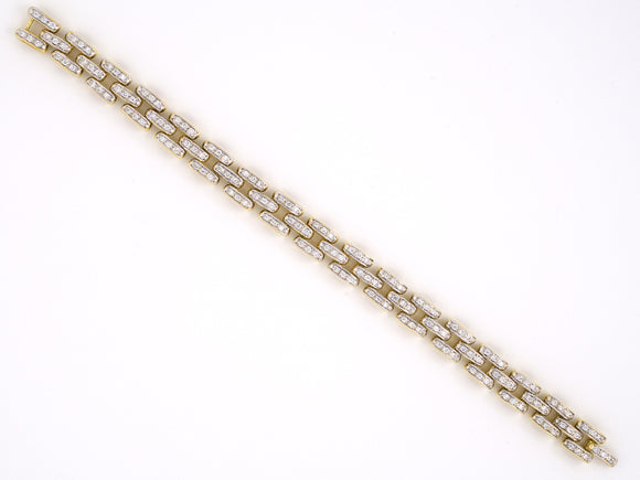 71926 - SOLD - Chalson Gold Pave Diamond Link Bracelet