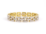 71926 - SOLD - Chalson Gold Pave Diamond Link Bracelet