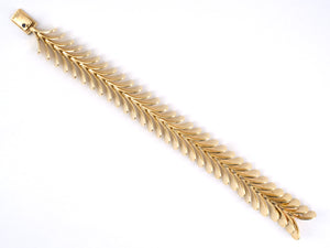 72166 - SOLD - Circa 1950's Eric E. Siebert Gold Chevron Link Bracelet
