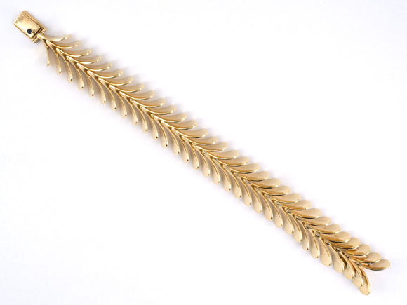 72166 - SOLD - Circa 1950's Eric E. Siebert Gold Chevron Link Bracelet