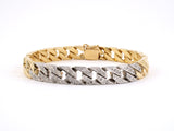 72191 - Gold Diamond Curb Link Bracelet