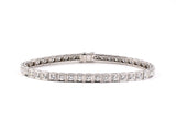 72268 - Platinum Diamond Gold Line Block Bracelet