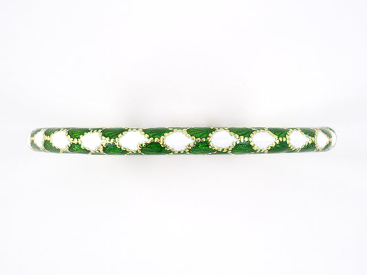 72384 - Tiffany Gold Enamel Bangle Bracelet