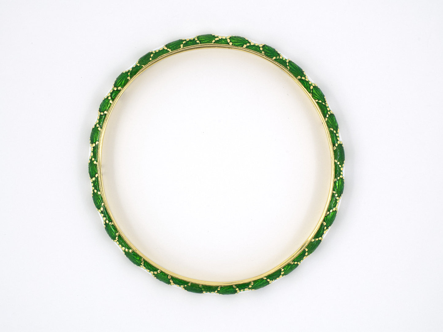 72384 - Tiffany Gold Enamel Bangle Bracelet