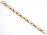 72404 - Gumuchian Gold Platinum Criss Cross Pillow Bracelet