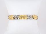 72404 - Gumuchian Gold Platinum Criss Cross Pillow Bracelet