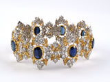 72522 - SOLD - Circa 1980 Buccellati Gold Sapphire Diamond Bracelet