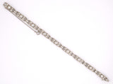 72566 - Art Deco Platinum Diamond Rectangular Link Bracelet