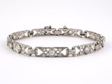 72566 - Art Deco Platinum Diamond Rectangular Link Bracelet