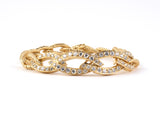 72603 - SOLD - Circa 1960s Van Cleef & Arpels Gold Diamond Twisted Marquise Bracelet