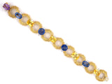 72612 - Circa 1960 Gubelin Gold Platinum AGL Ceylon Sapphire Diamond Bracelet