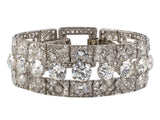 72684 - Art Deco Platinum GIA Diamond GIA Rose Diamond Bracelet