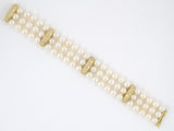 72701 - SOLD - Tiffany Gold Diamond Pearl Bracelet