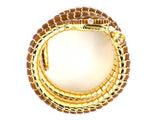 72705 - Adria de Haume Gold Diamond Enamel Flexible Wrap Around Snake Bracelet