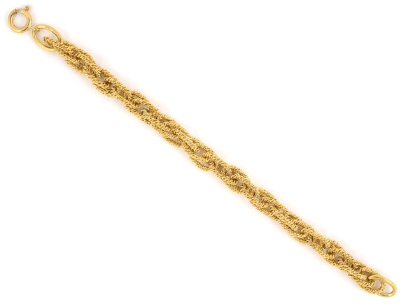 72790 - Gold Twisted Oval Bracelet