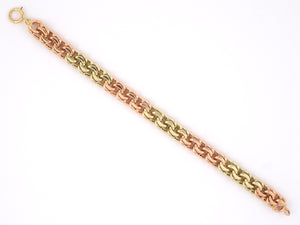 72803 - SOLD - Retro Gold Curb Link Bracelet