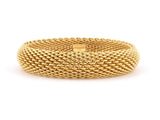 72840 - SOLD - Tiffany Somerset Gold Mesh Bangle Bracelet