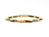 72874 - Lagos Gold Diamond Sapphire Bracelet